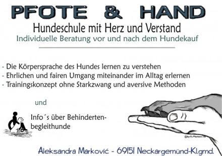 PFOTE  &  HAND - Hundeschule mit Herz und Verstand