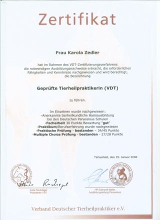 Tierpraxis für Naturheilkunde Karola Zedler