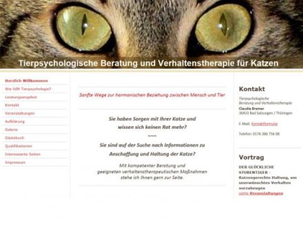 KatzenSicht - Die Tierpsychologische Beratung und Verhaltenstherapie für Katzen - Claudia Bremer