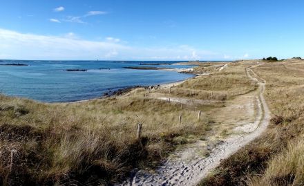 Frankreich, Bretagne. Ferienhaus nähe zum Strand. Hunde erlaubt.