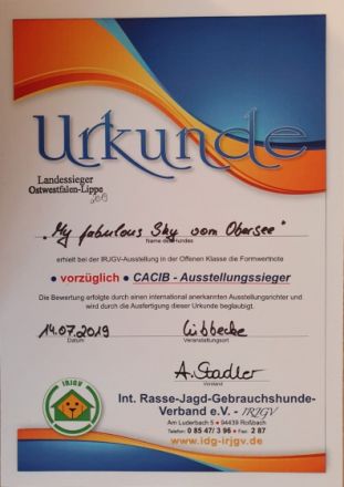 My fabulous Sky vom Obersee Sky