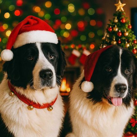 Landseerwelpen von der Schwanenburg