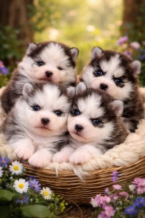 Pomsky F2 Micro &Toy Bärchentyp Puppengesicht (Pomeranian Minihusky)