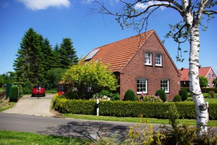 Ferienhaus Friesenaue in Ostfriesland, wo Hunde gerne Urlaub machen, Listenhunde sind willkommen