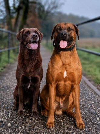 Schwarz und Braune Ridgeback