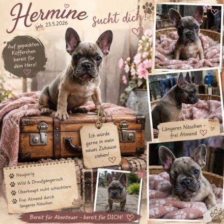 Hermine kleiner Franzose auf der Suche nach dem passenden Zuhause