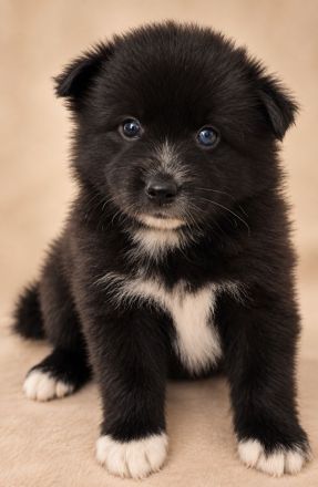 Niedliche Mini-Husky (Pomsky) Mädchen