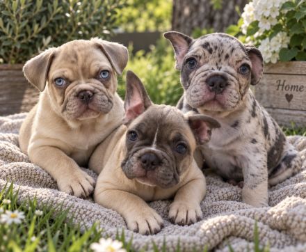Sportliche Französische Bulldoggen Welpen mit Ahnentafel (freiatmend, NEBKC)