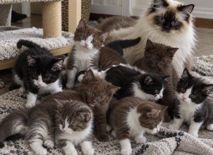 Günstig wegen umzug ! 8 edle heilige Birma Bkh mix Babys 12 Wochen und Mega anhänglich rassemix