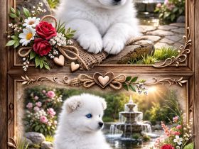 Samojede Husky Welpen