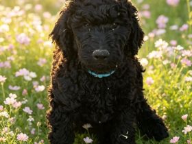 Drei süße Irish Doodle x Goldendoodle Welpen