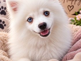 Japan Spitz - Pomsky Designer-Hunde kleine Glücklichmacher suchen ihr Zuhause